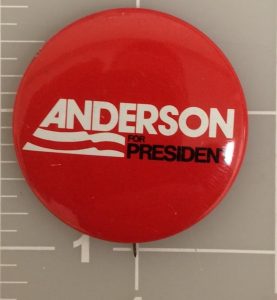 Red Anderson For President With White And Black Lettering Button