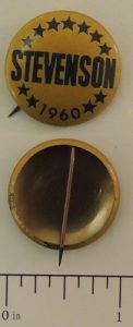 Stevenson 1960 Gold Litho Campaign Button