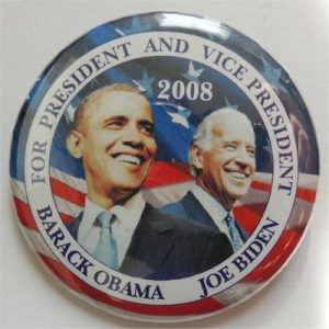 Official Barack Obama Joe Biden 2008 President Campaign Pin Button