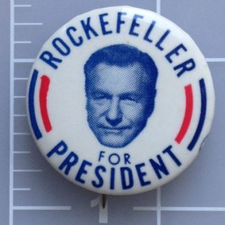 1960 Vintage Campaign Pin Back Button ROCKY IN 60 Nelson Reckefeller President