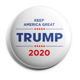 Trump 2020 Red White & Blue Campaign 3 Inch President Button Pin 