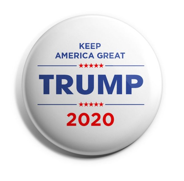 Large Size 2020 Donald Trump 3" Pin 03 / "Keep America Great" Campaign Button 