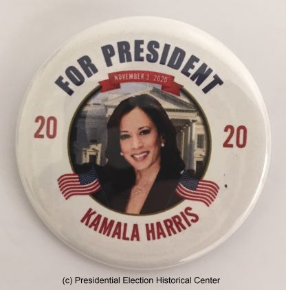 KAMALA HARRIS FOR PRESIDENT OF THE UNITED STATES 2020 3"  PIN BACK BUTTON B 