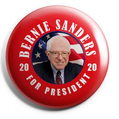 Red Bernie Sanders For President 2020 Campaign Button (SANDERS-709)