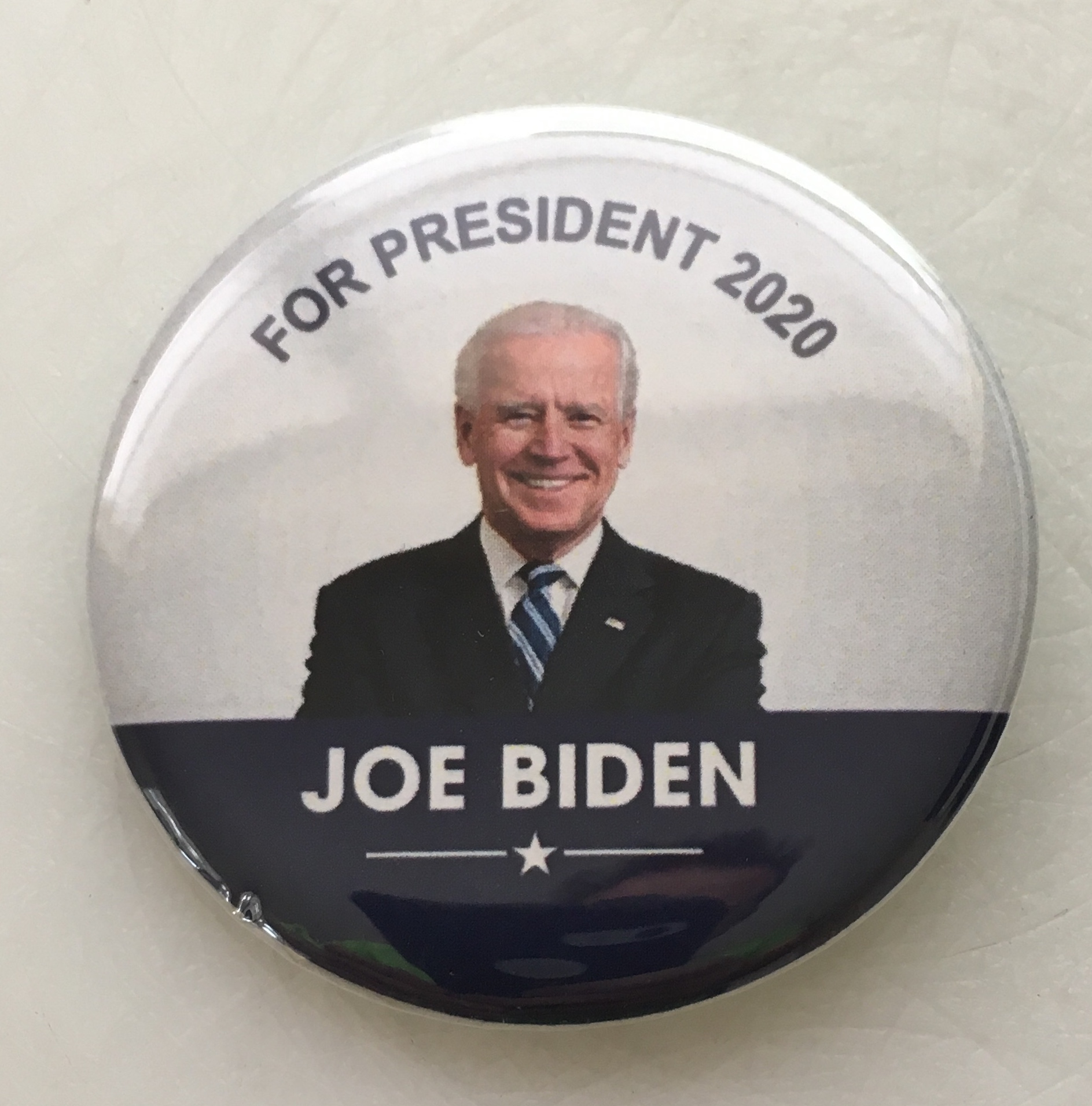 JOE BIDEN FOR PRESIDENT OF THE UNITED STATES 2020 3"  PIN BACK BUTTON 