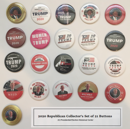 2020 Republican Collector's Set of 21 Buttons