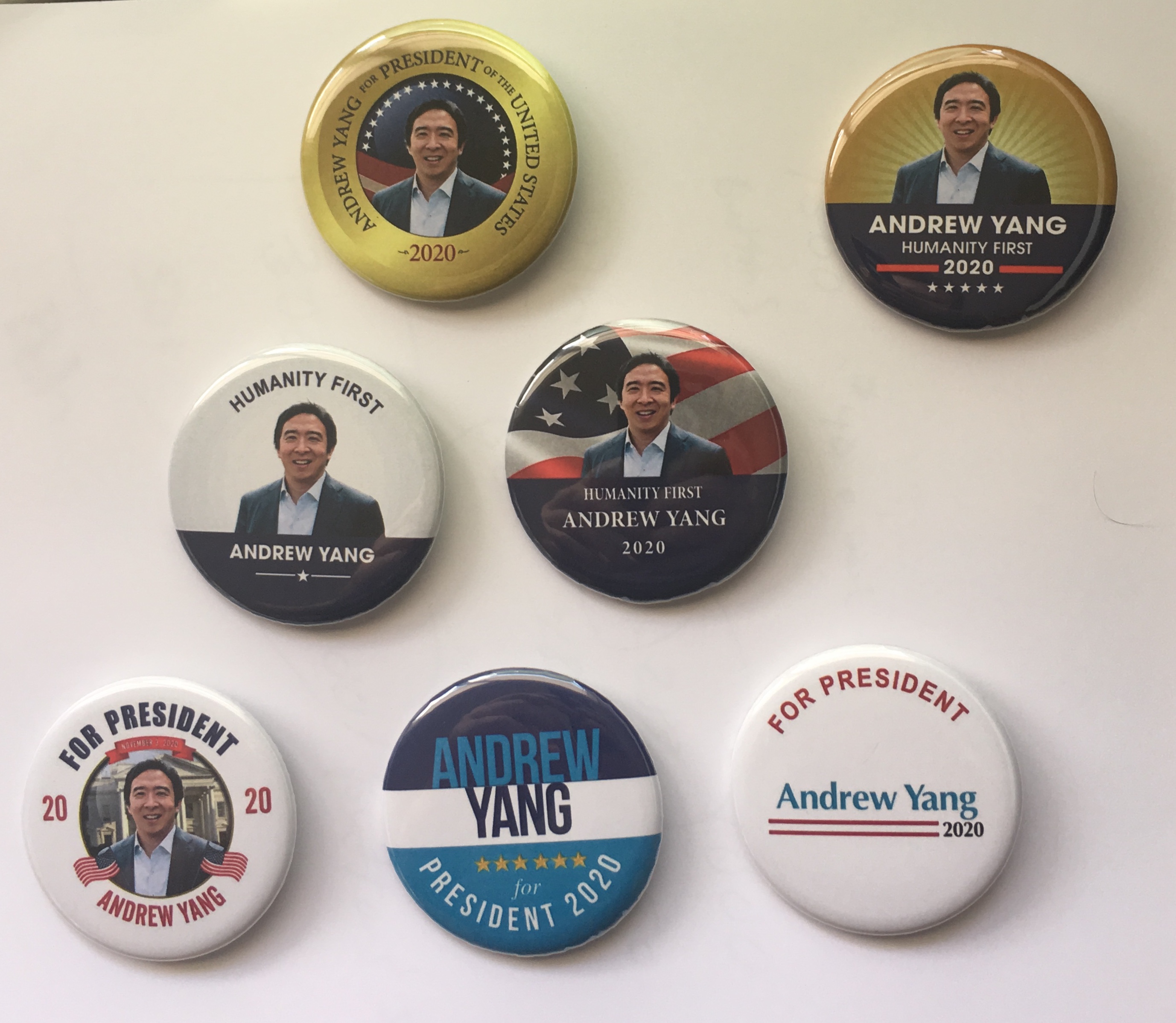 Andrew Yang 2020 Presidential Candidate Official Campaign Button 