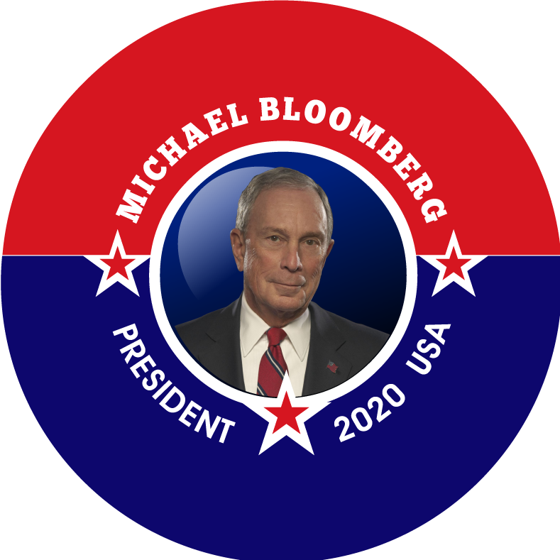 2020 Mike Bloomberg for President 2.25" PinBack Button in HEBREW Brand New! 