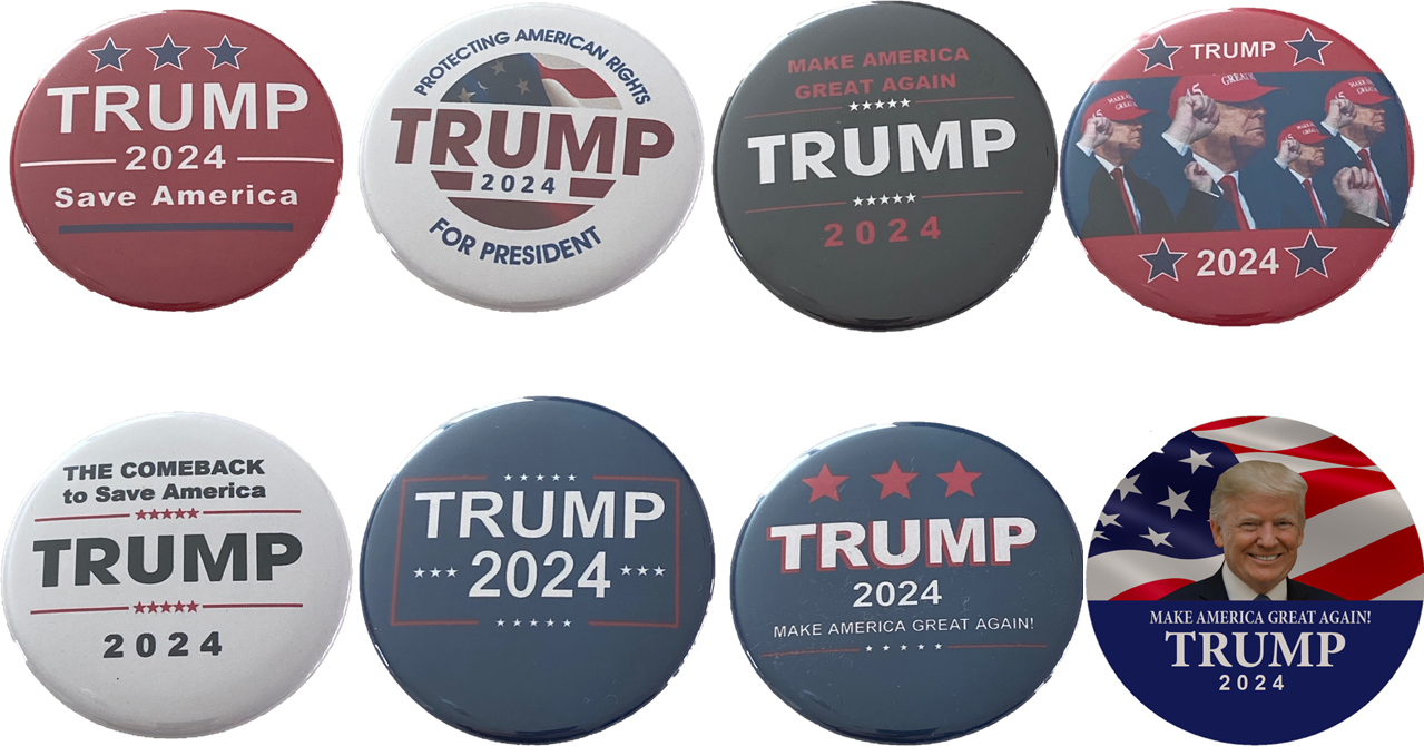 WHOLESALE LOT OF 22 TRUMP SAVE AMERICA AGAIN BUTTONS pins 2024 GOP USA President 