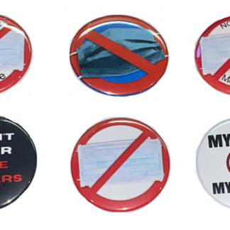 No Mask Mandates - Anti-mask buttons - Collection of 6 pins